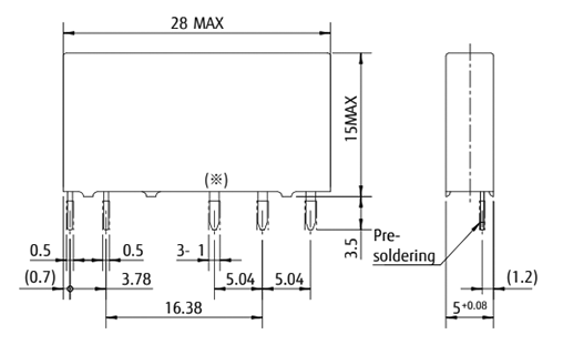 elektromagnetisch SPDT USpule Relais 12VDC 6A/250VAC  6A FTR-LYCA012Y Elektro 