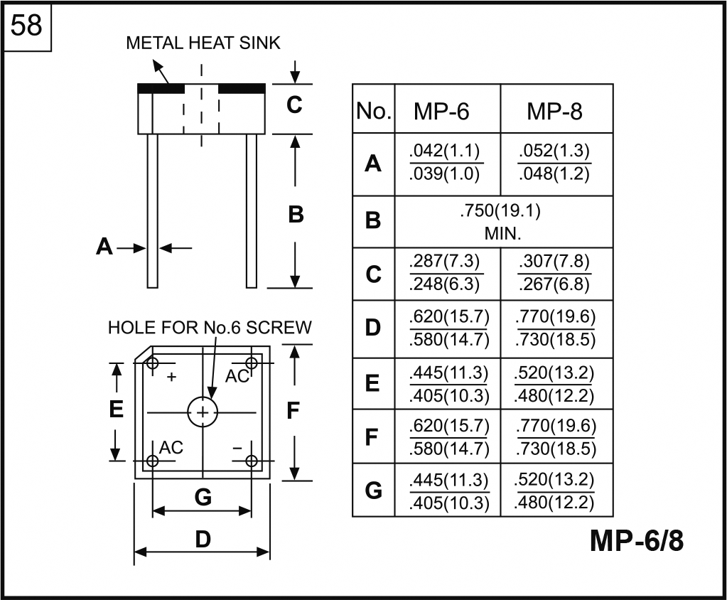 4x GBU10D de una sola fase Puente Rectificador urmax 200V If10A IFSM 220A DC componentes